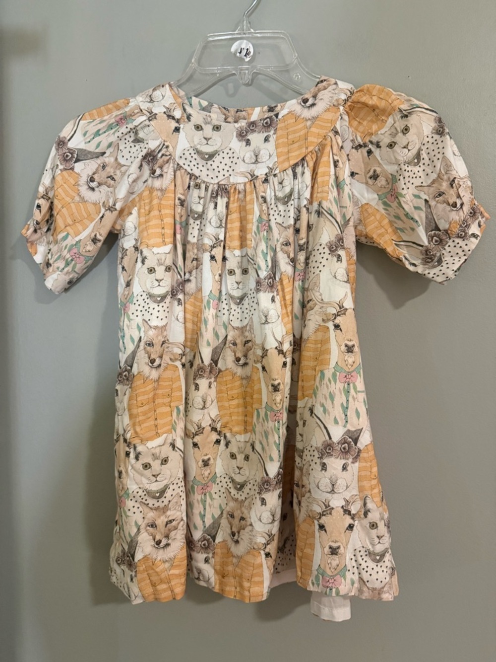 Qte! Kids Collection Animal Print Dress Size 4/5 Brazil Fox Cat Bunny